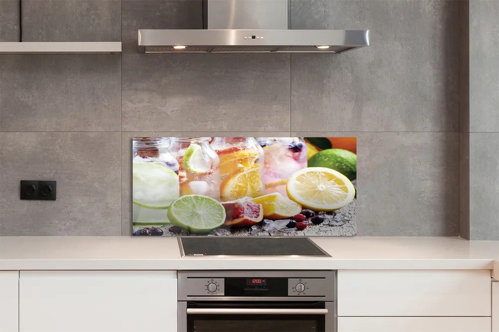 Szklany Panel Owocowe Koktajle w Słoikach