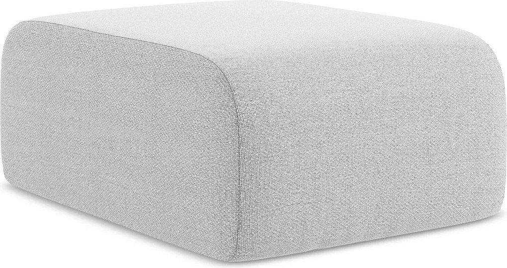 Pufa - z tkaniny bouclé - srebrny - LANI