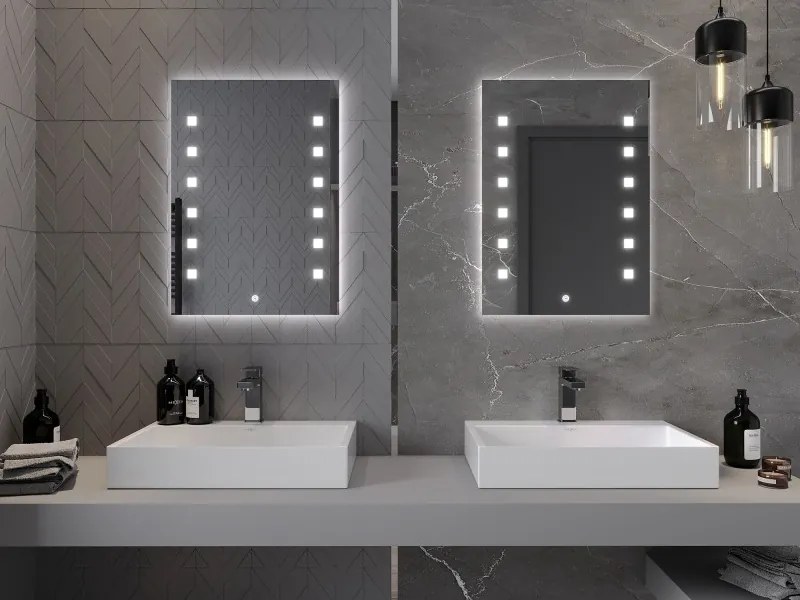 Mexen Ner lustro łazienkowe podświetlane 50 x 70 cm, LED 6000K, antypara - 9809-050-070-611-00