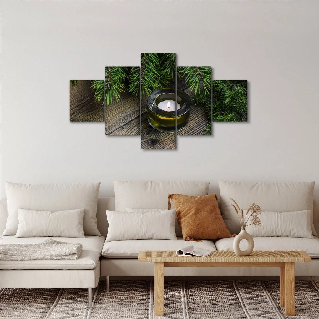 Obraz - świeca bożonarodzeniowa (125x70 cm)