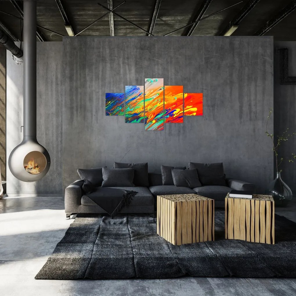 Obraz - Kolorowa abstrakcja (125x70 cm)