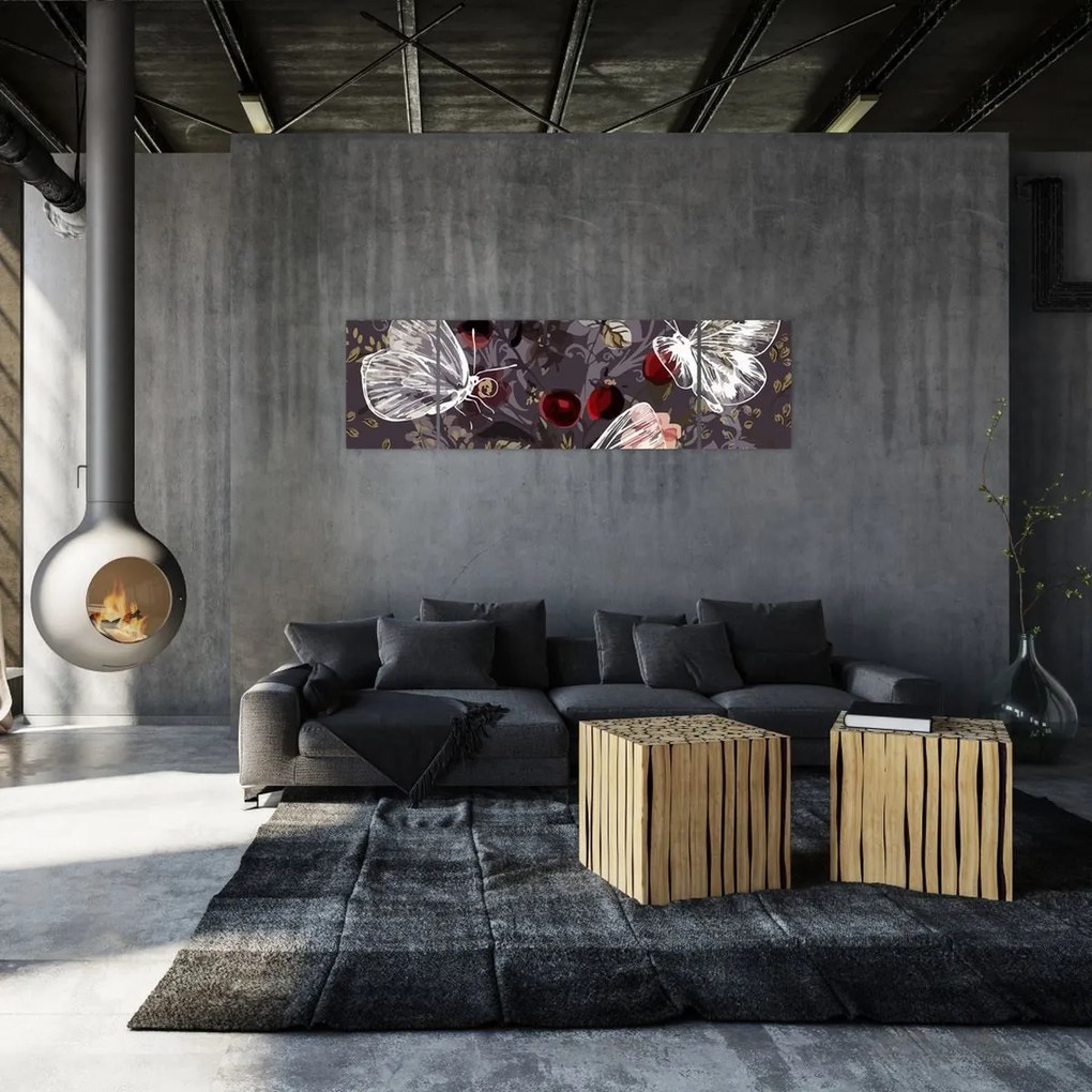 Obraz motyli (170x50 cm)