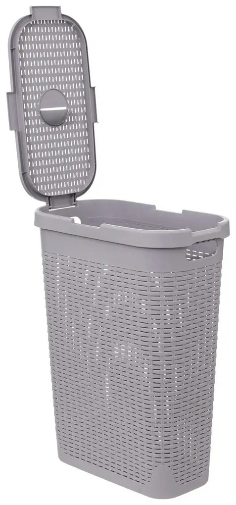 Wysoki kosz na pranie z plastiku, 40 l