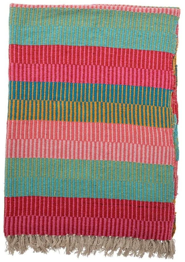 Koc z bawełny z recyklingu 130x160 cm Isnel − Bloomingville