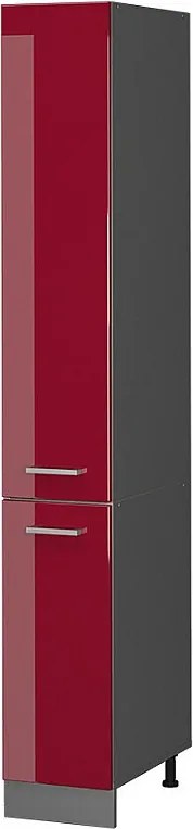 Szafka aptekarska czerwony połysk 30x57.2x206.8 r-line