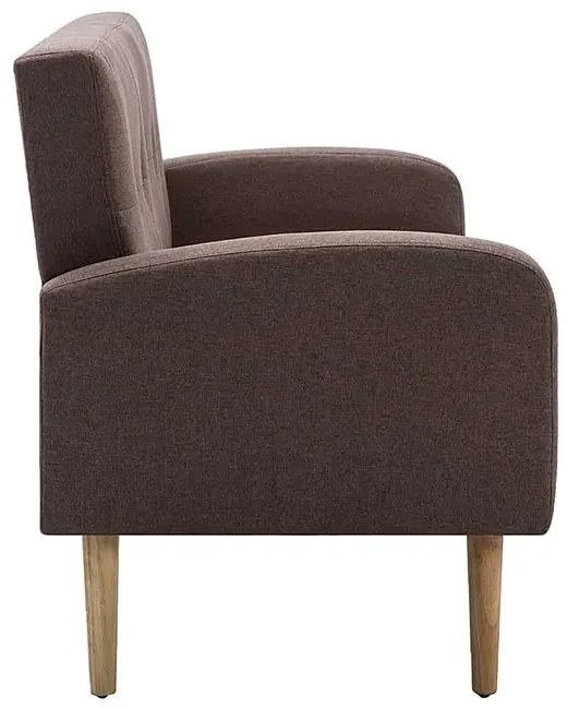Trzyosobowa sofa pikowana brązowa - Umberro 3Q