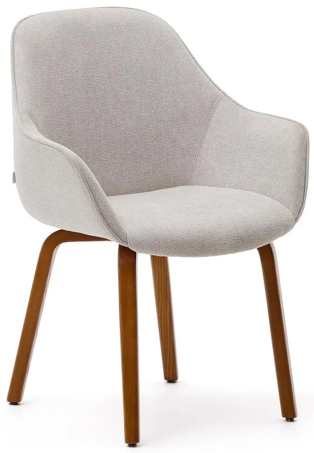 Beżowy tapicerowany fotel jadalniany Aleli – Kave Home