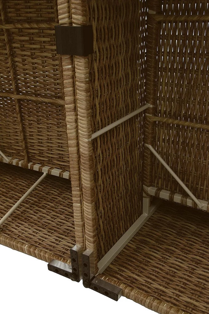 Zestaw rattanowy MALIBU dla 5 osób (beżowo-brązowy)