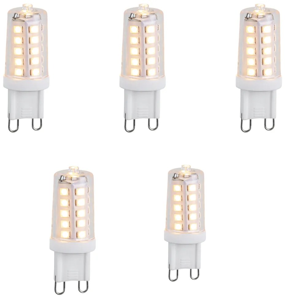Zestaw 5 ściemnialnych żarówek LED G9 3W 250 lm 3000K