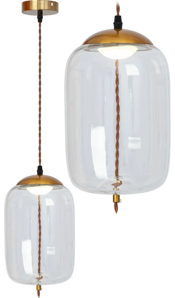 Lampa LED Sufitowa Wisząca Szklana APP444-CP