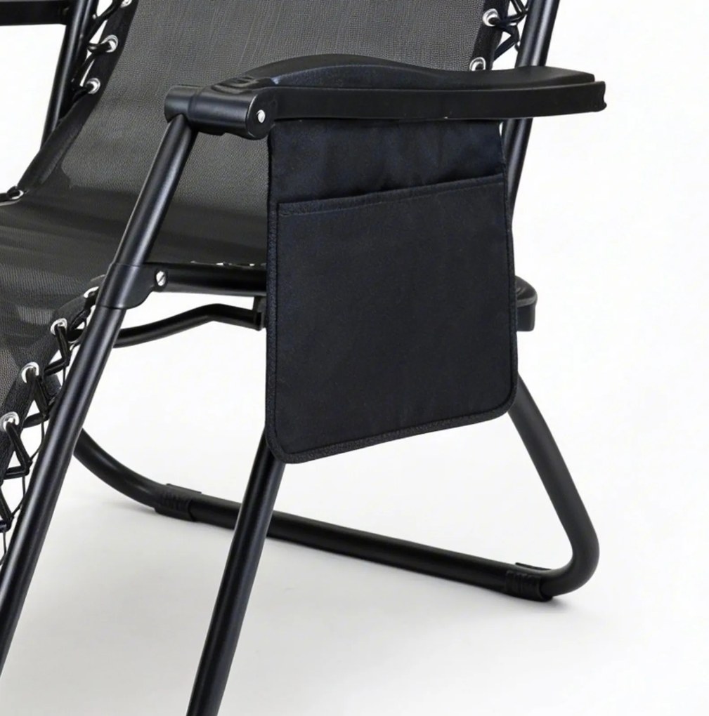 Zestaw 2 składanych leżaków ogrodowych Malibu TDC2502, kolor szary