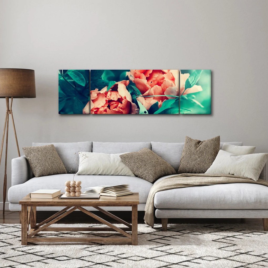 Obraz wiosennych kwiatów (170x50 cm)