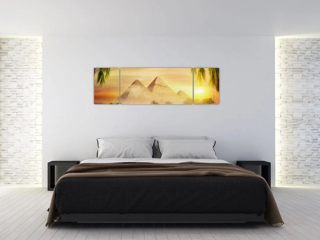 Obraz - Piramidy (170x50 cm)