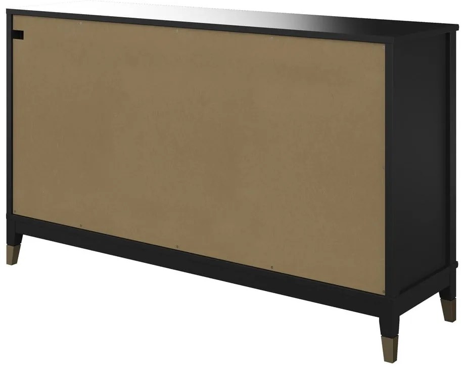 Czarna komoda CosmoLiving by Cosmopolitan Westerleigh, 144x85 cm