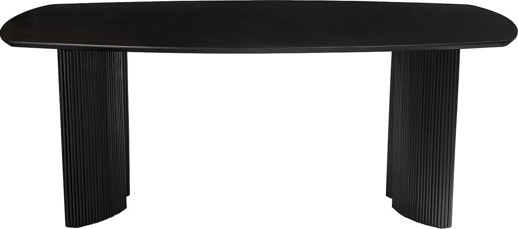 Stół do jadalni dla 8 osób z drewna mangowca - Czarny - TAMENIA marki Maison Céphy