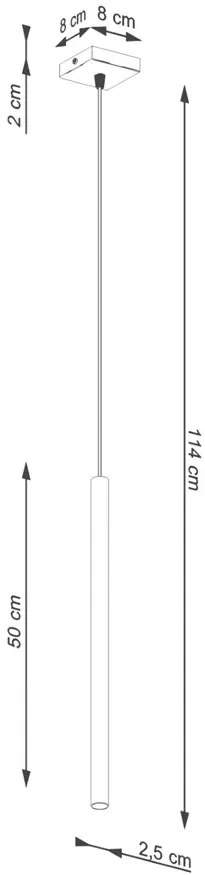 Minimalistyczna pojedyńcza lampa ochra - M084 biały