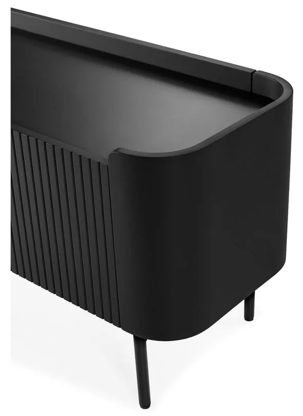 Czarna szafka pod TV 180x55x40 cm Willa – MOME