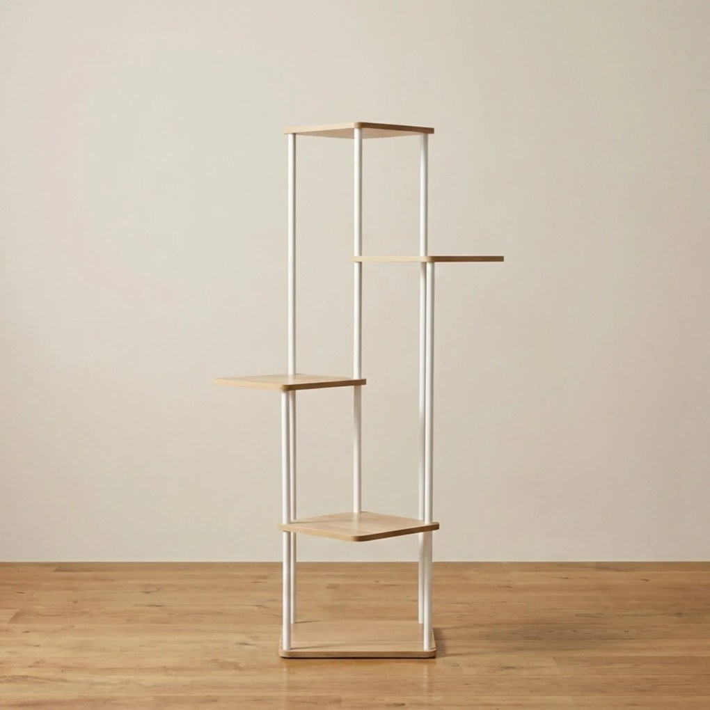 Kwietnik stojący wysoki na 5 kwiatów RIMOZA, 30 x 30 x 106 cm