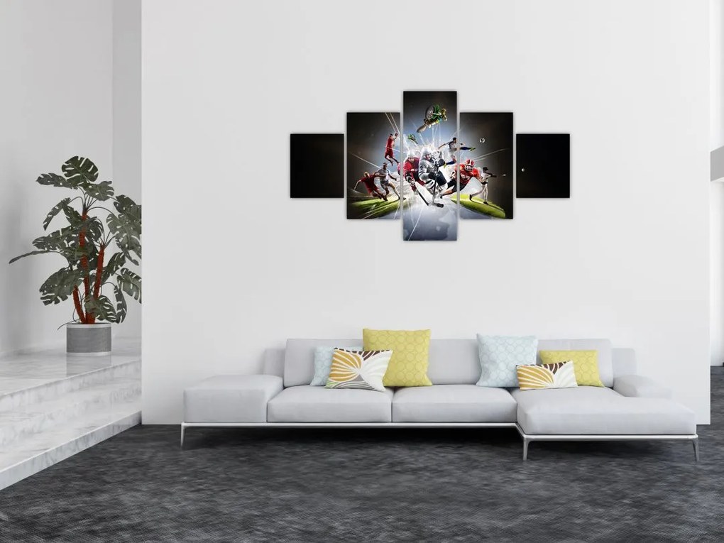 Obraz - Sportowcy (125x70 cm)