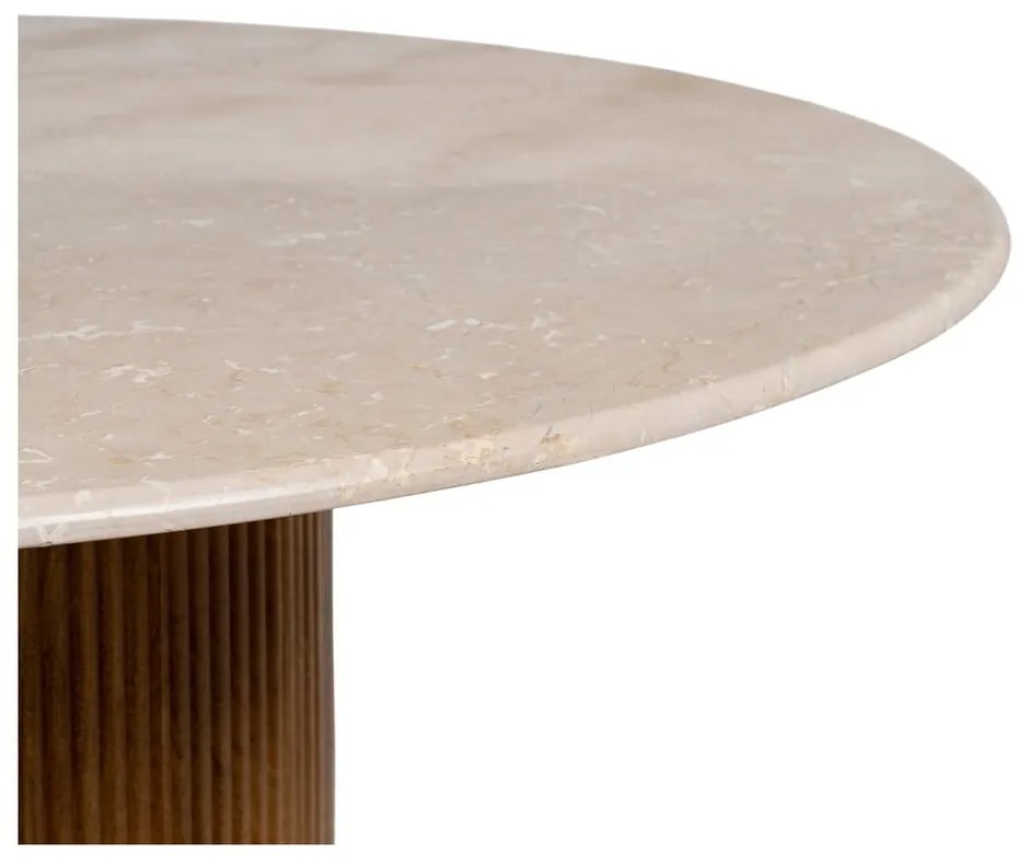 Okrągły stół z marmurowym blatem ø 120 cm – Ixia