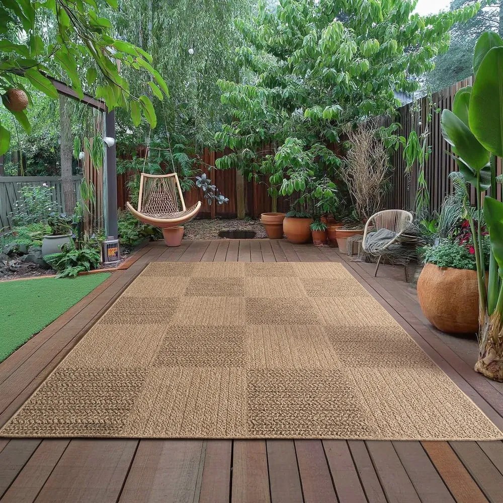 Brązowy dywan odpowiedni na zewnątrz 140x200 cm Timber 1405 – Ayyildiz Carpets
