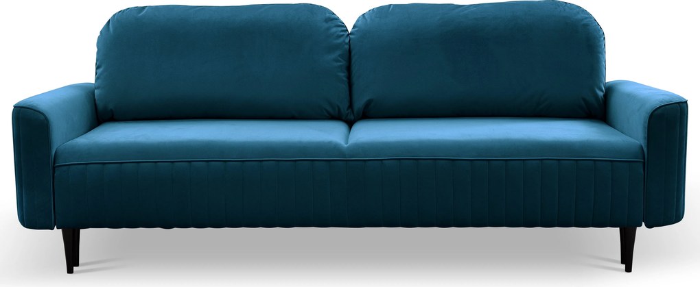 Masseno Sofa FILO z funkcją spania i pojemnikiem na pościel, Rozkładana sofa – Niebieski, VELLUTO 11