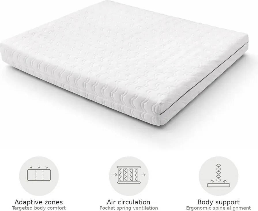 Średnio twardy sprężynowy materac termoregulacyjny 180x200 cm Dream Essence – Bonami Essentials
