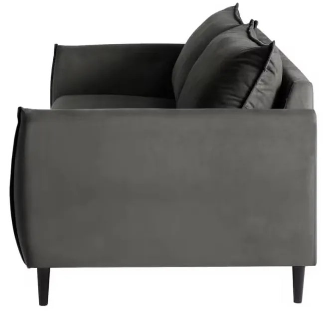 Ciemnoszara aksamitna sofa 203 cm Juli – Ropez