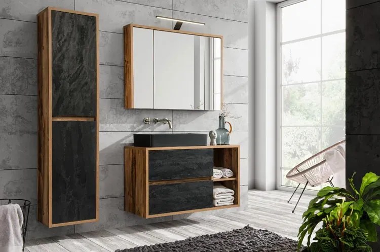 Wisząca industrialna szafka z umywalką C9-Z96