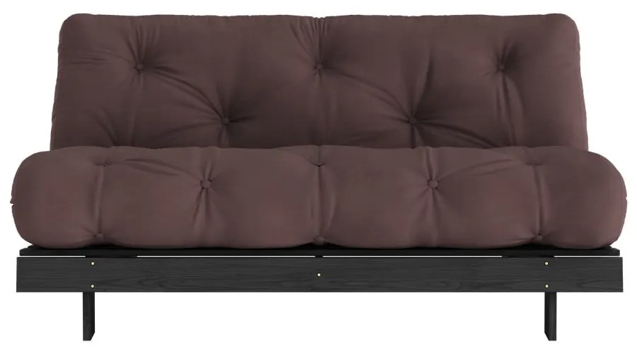 Ciemnobrązowa rozkładana sofa 160 cm Roots Black Night – Karup Design