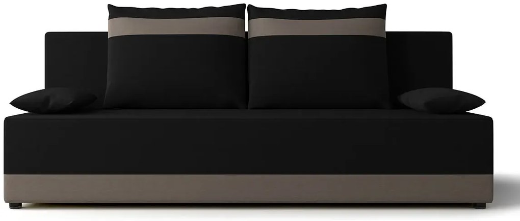 Czarno-brązowa sofa rozkładana z funkcją spania E1-Z66