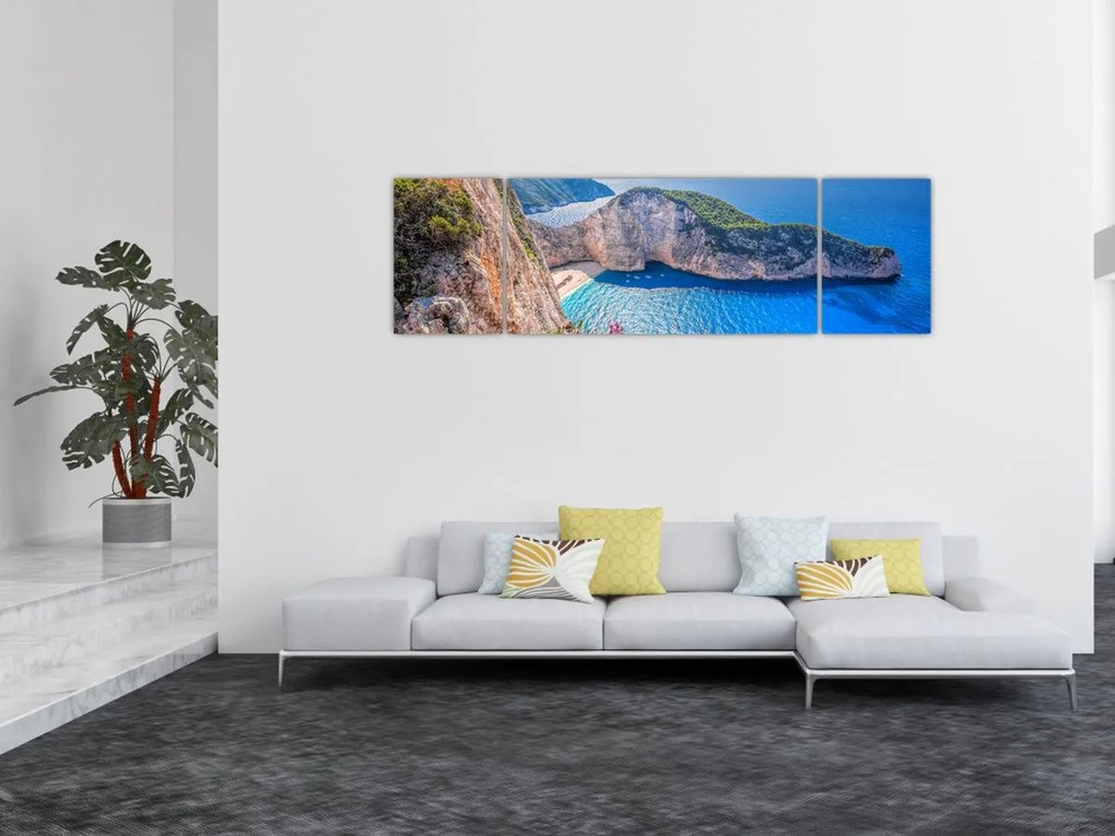 Obraz - Plaża Navagio, Grecja (170x50 cm)