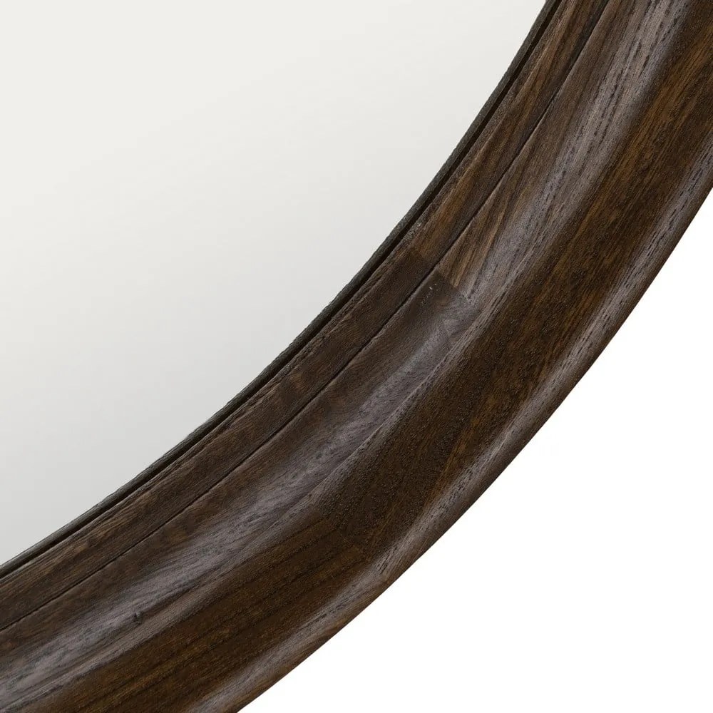 Lustro z drewnianą ramą ścienne ø 110,5 cm Paula – Ixia