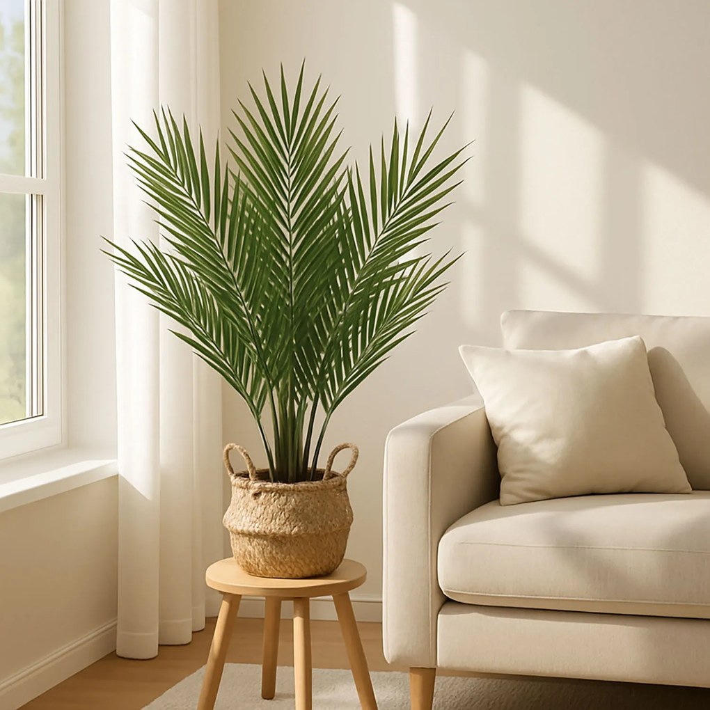 Sztuczna roślina palma w koszyku, 64 cm