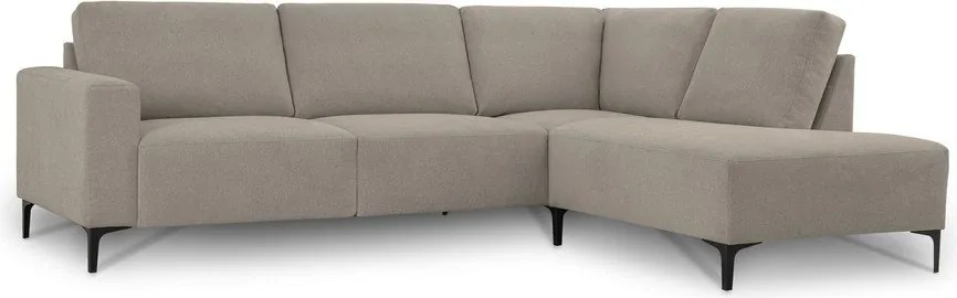 Jasnobrązowy narożnik z tkaniny szenilowej (prawostronny/w kształcie litery L) Fabian – Scandic