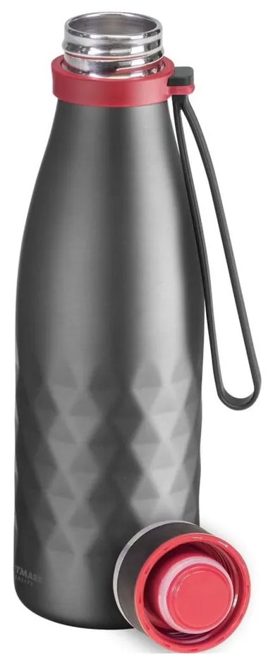 Szara silikonowo-nierdzewna butelka podróżna 550 ml Viva – Westmark