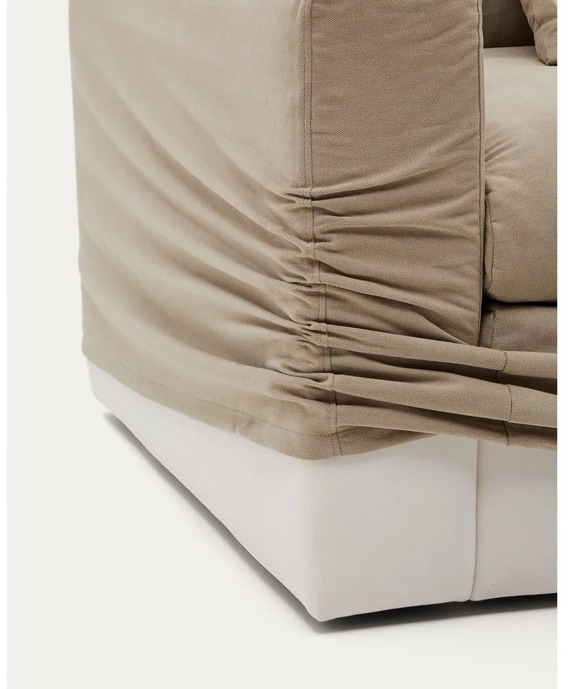 Beżowa lniana sofa 340 cm Nora – Kave Home