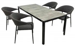 Bergamo Melia Likatex - komplet wypoczynkowy aluminiowy 4+1