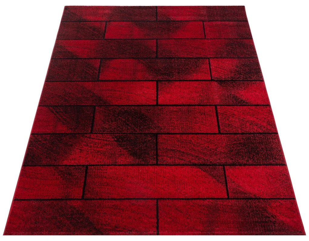 Dywan nowoczesny Beta czerwono-czarny 120 cm x 170 cm
