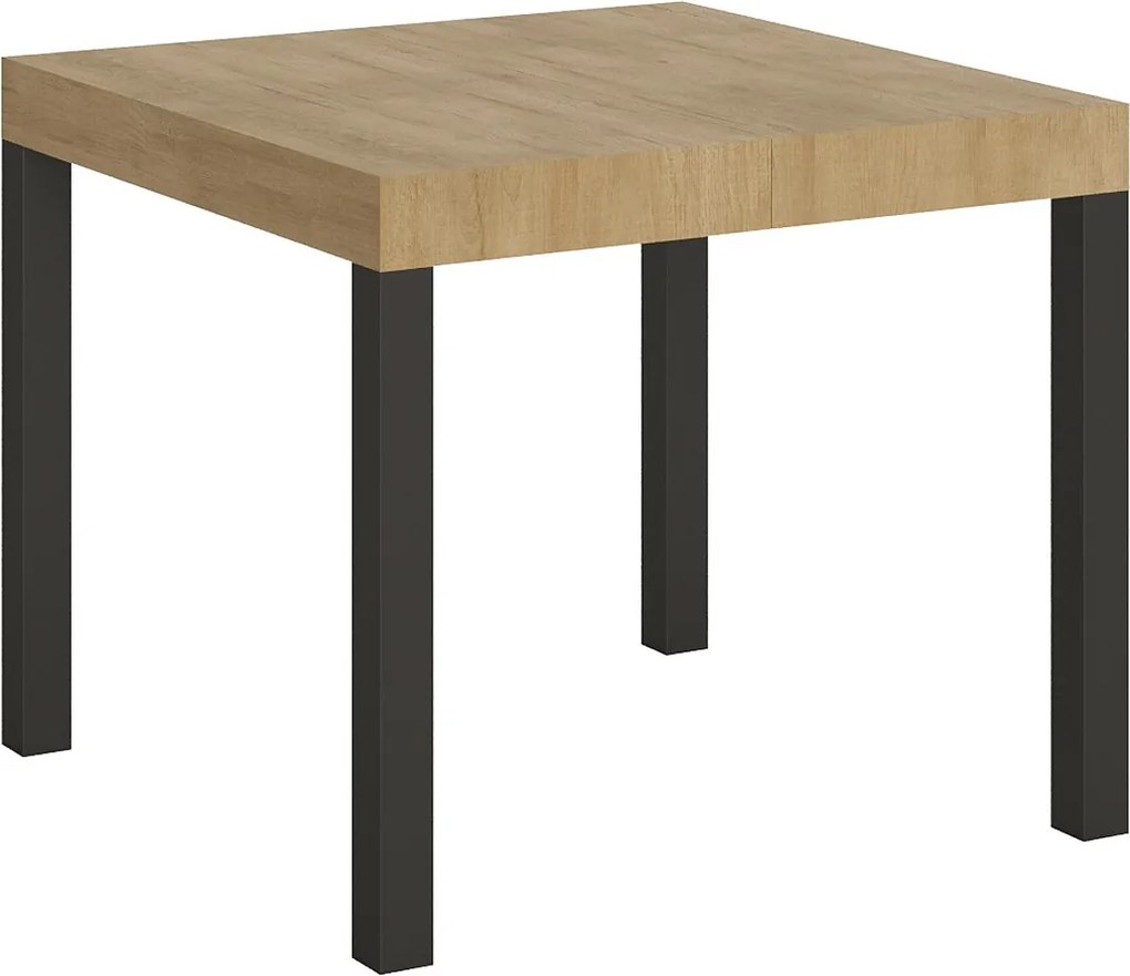 Stół rozkładany 90/246x90 cm Everyday dąb naturalny nogi antracytowe