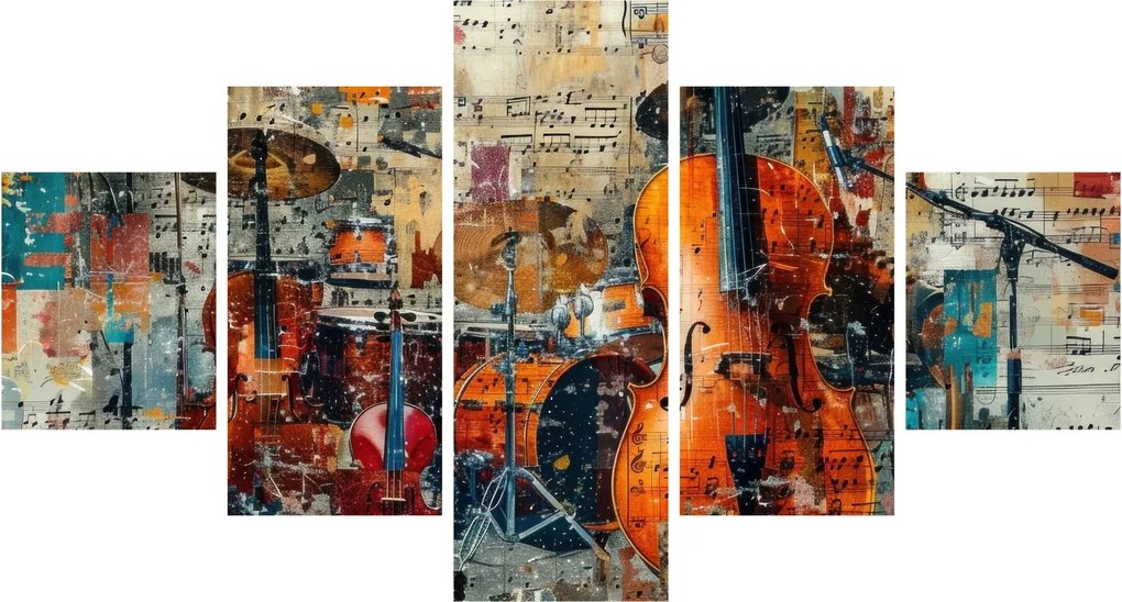 Obraz - Instrumenty muzyczne (125x70 cm)