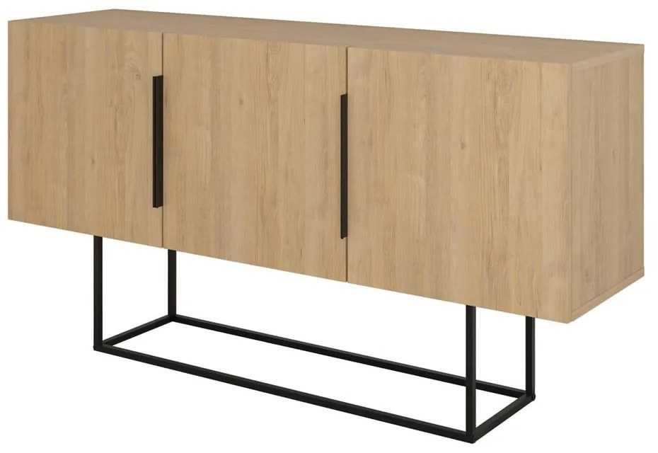 Niska komoda w dekorze dębu 150x80 cm Titan – Marckeric