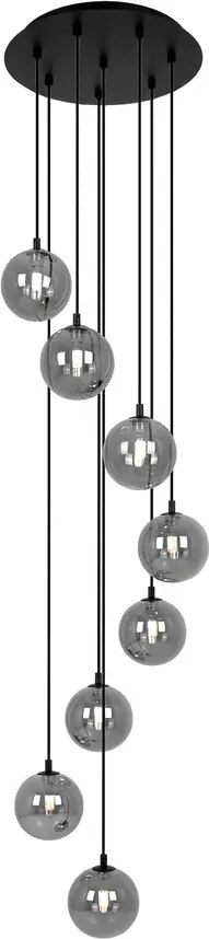 Lampa z wiszącymi kloszami długa grafitowa C7-A93