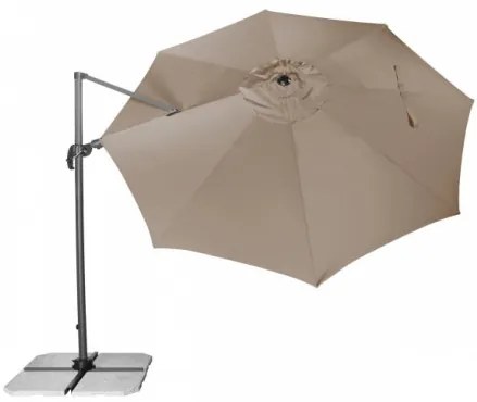 RAVENNA 330 cm - duży wahadłowy parasol ogrodowy z drążkiem bocznym : Substancja Desen - 846