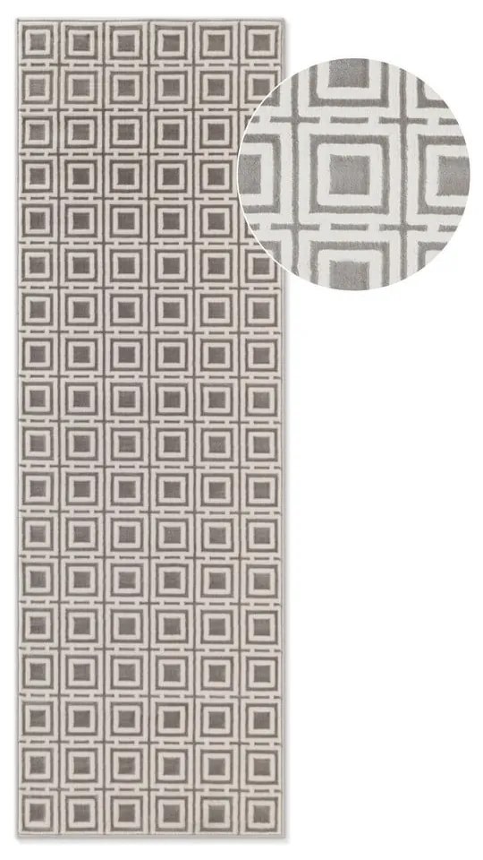 Szaro-kremowy chodnik 80x240 cm Perles Howlite – Elle Decoration