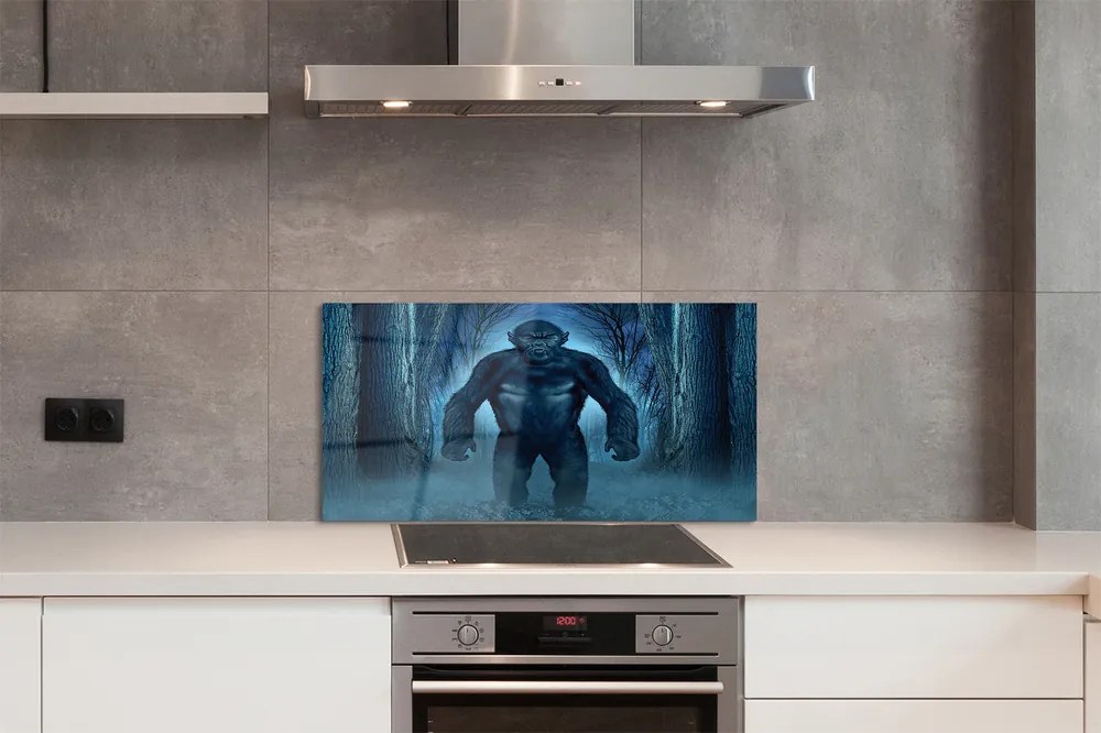 Szklany Panel Goryl wśród Leśnych Drzew