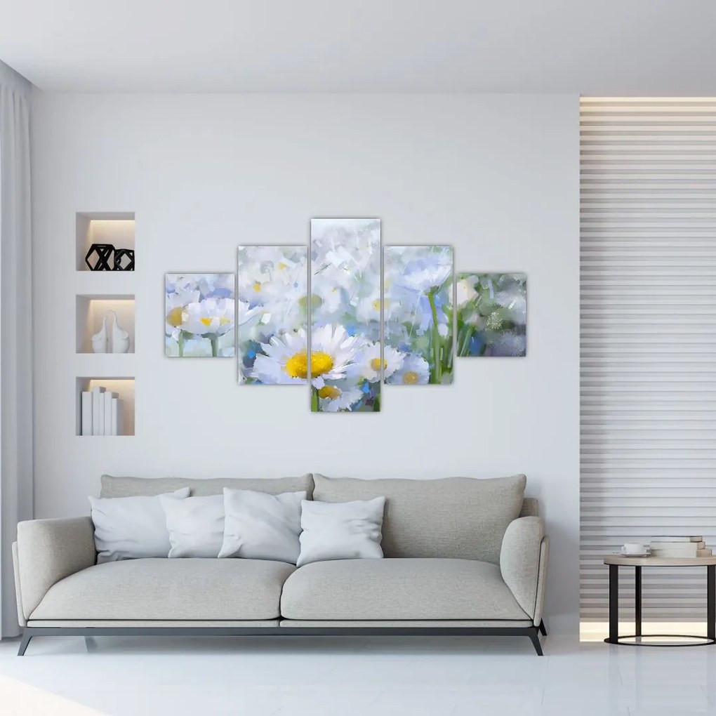 Obraz - W stokrotkach (125x70 cm)