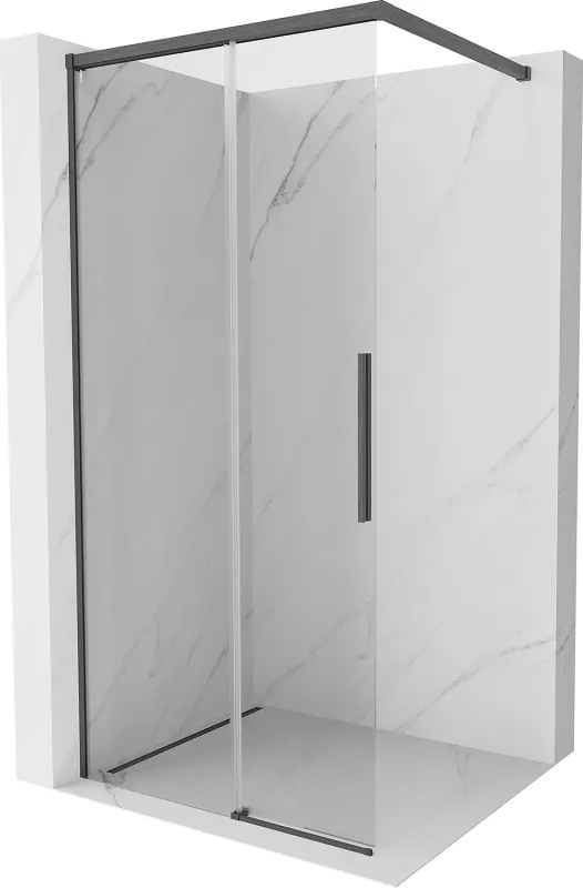 Mexen Rox ścianka prysznicowa Walk-in 110 x 200 cm, transparent 8 mm, gun gray szczotkowany - 8C2-110-003-66-00