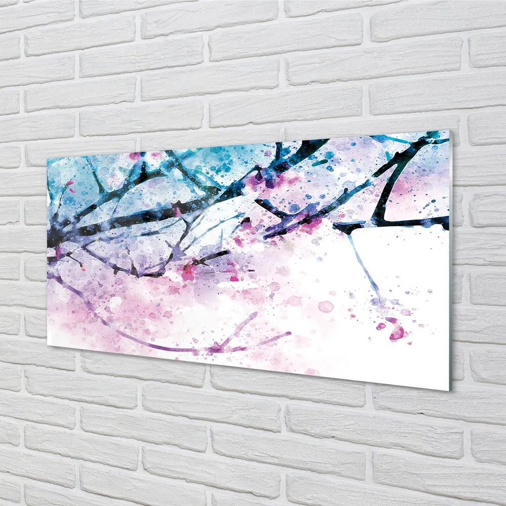 Szklany Panel Gałęzie Drzewa na tle Nieba