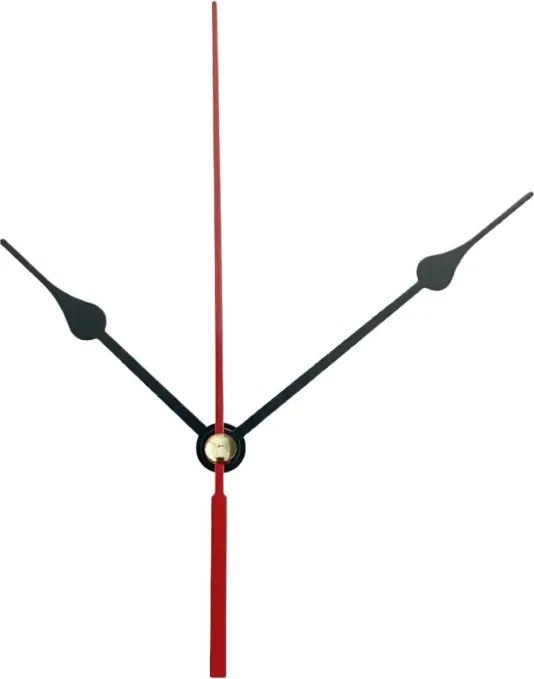 Czarne aluminiowe wskazówki zegara - wzór łezki 11,5 / 8,5 cm